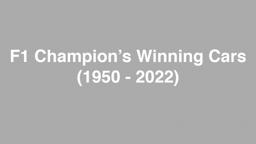 Formula One World Champions (1950-2022) 
