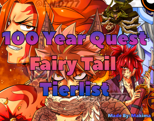 Create a Fairy Tail 100 Year Quest Character TierList By Makima Tier ...