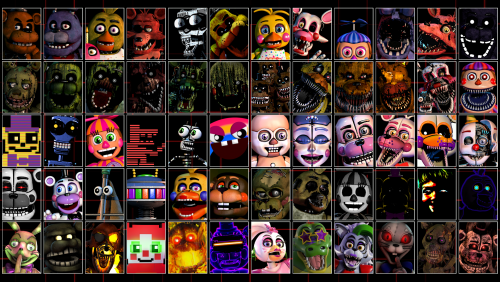 Create a Ultimate FNaF (FNAF1-6, HW, SB, FNAF+) Tier List - TierMaker