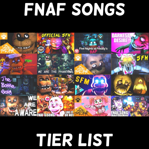 Five Nights At Freddy's All Characters Tier List Maker 