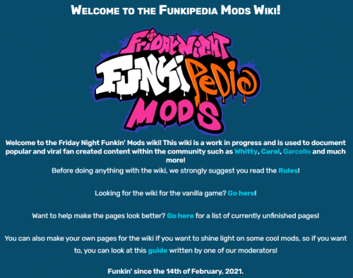 List of Mods, Funkipedia Mods Wiki