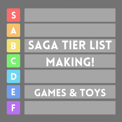 Create a Games and Toys Tier List TierMaker