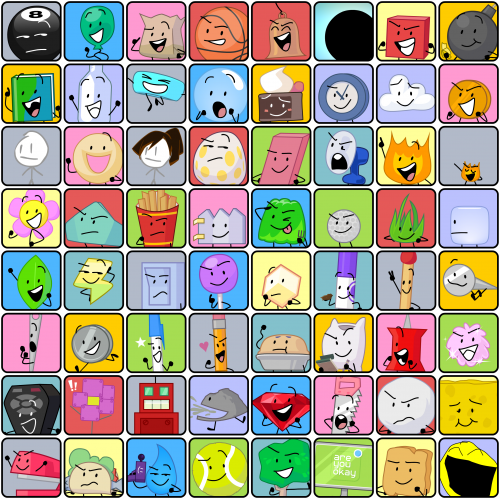 Create a bfdi, bfb, tpot assets Tier List - TierMaker