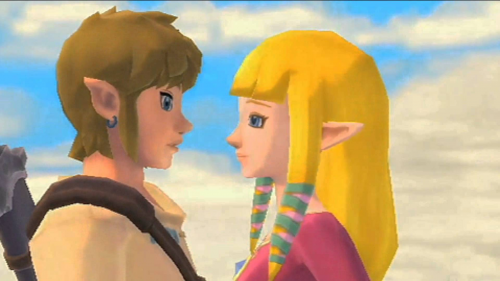 Skyward Sword Zelda And Link Kiss