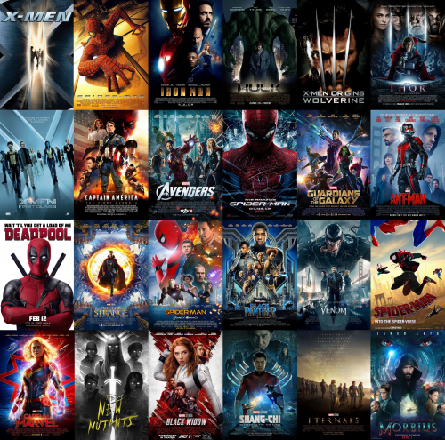 Create a MCU, Spider-Man, X-Men, & F4 1st Films Ranked Tier List ...