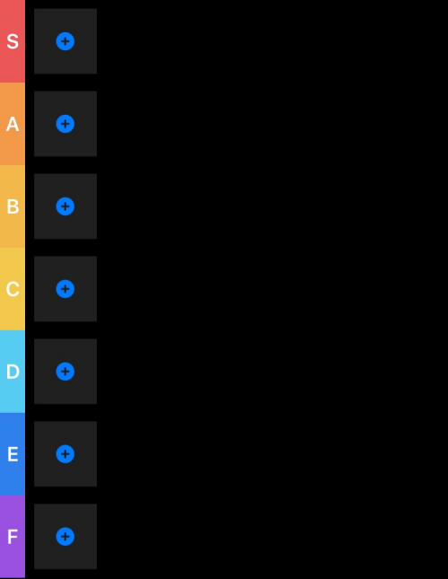 Empty Tier List Template  Blank Tier List Image - TierMaker