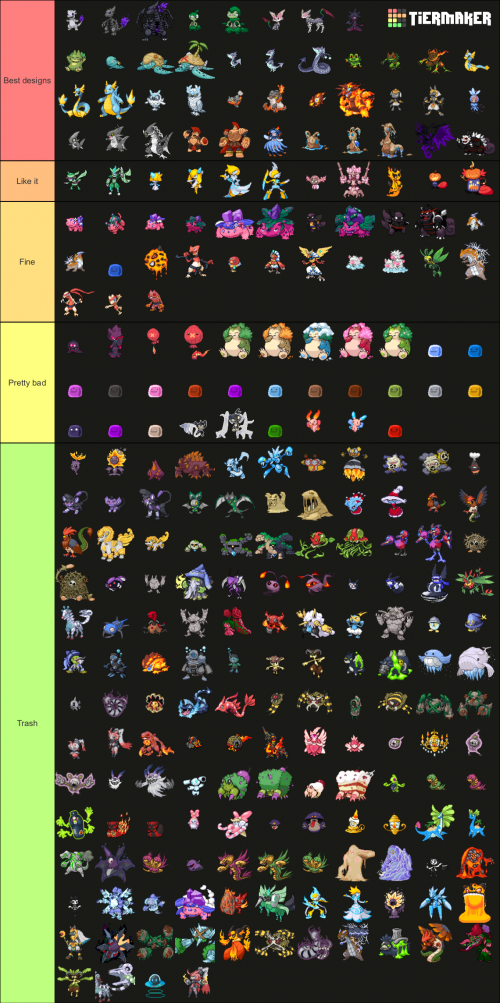 Create a Shiny HGSS Pokemon Tier List - TierMaker