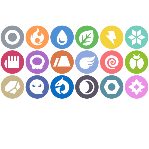 Pokemon type symbols Royalty Free Vector Image