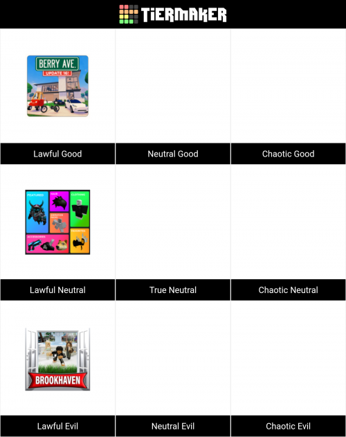 Create a Popular Roblox Games Tier List - TierMaker