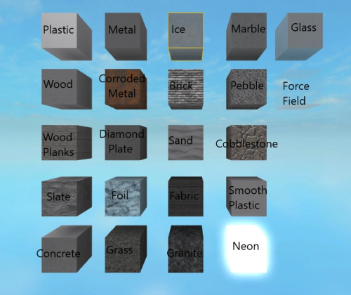 Create a Roblox Materials Tier List - TierMaker