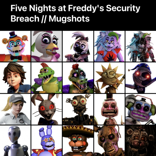 Create a Five Nights at Freddy's Security breach (Fnaf 9) Tier List -  TierMaker