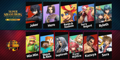 Create a Smash Bros Fighters Pass 1 and 2 Characters Tier List - TierMaker