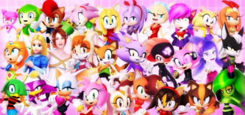 sonic characters as girls