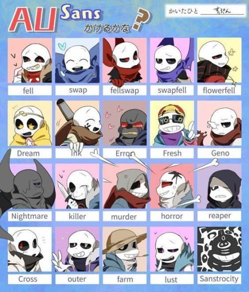 sans au tier list (by:me) : r/Undertale