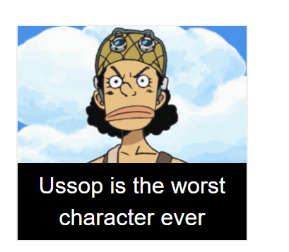 Create a Usopp drip or drown Tier List - TierMaker