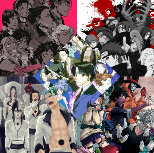 What are some of the best anime character groups of four? - Quora