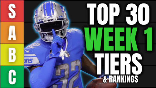 Fantasy Football Projections: Week 1 Rank Tiers