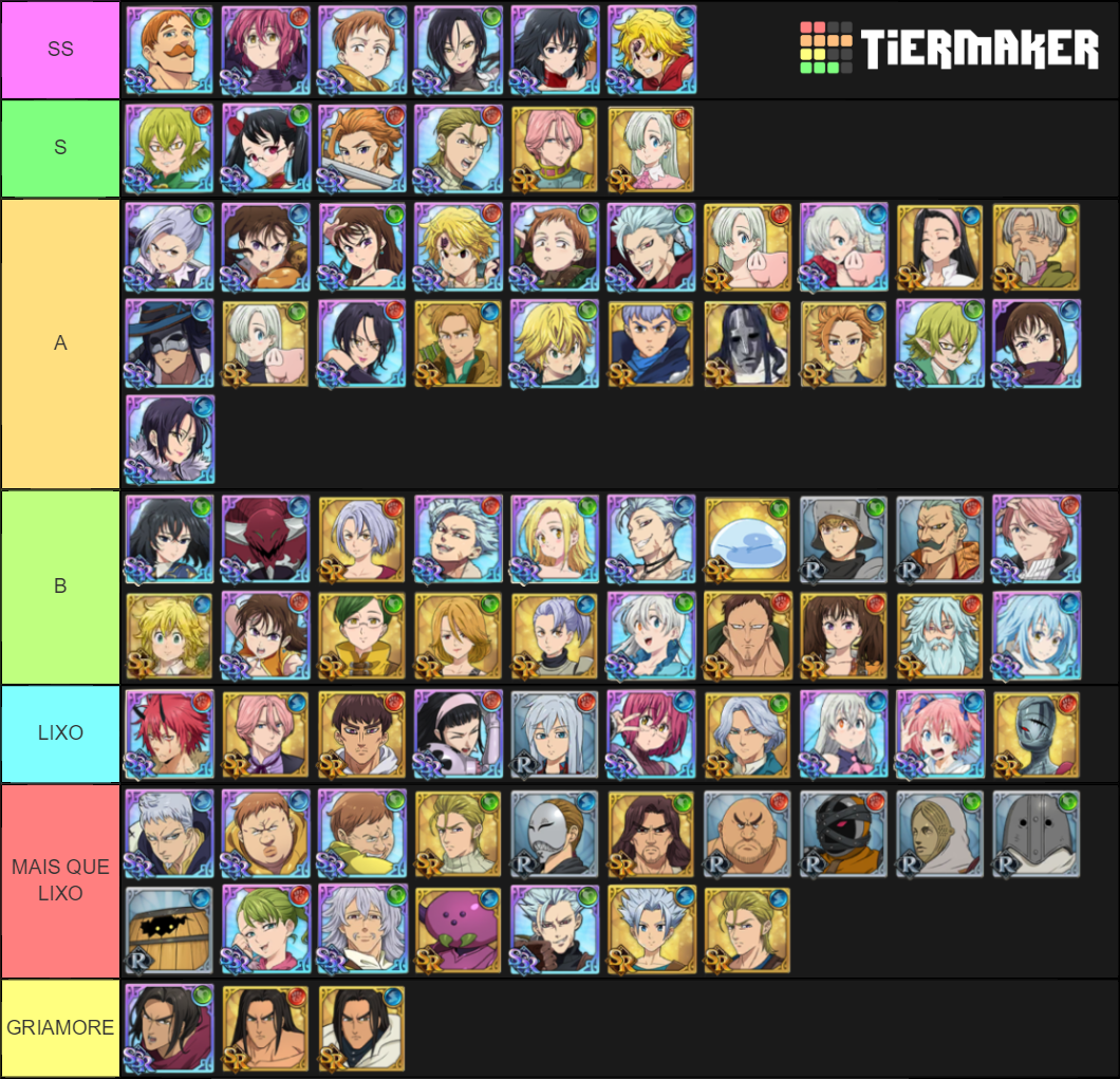 7DS gran cross da depre Tier List Rankings) TierMaker