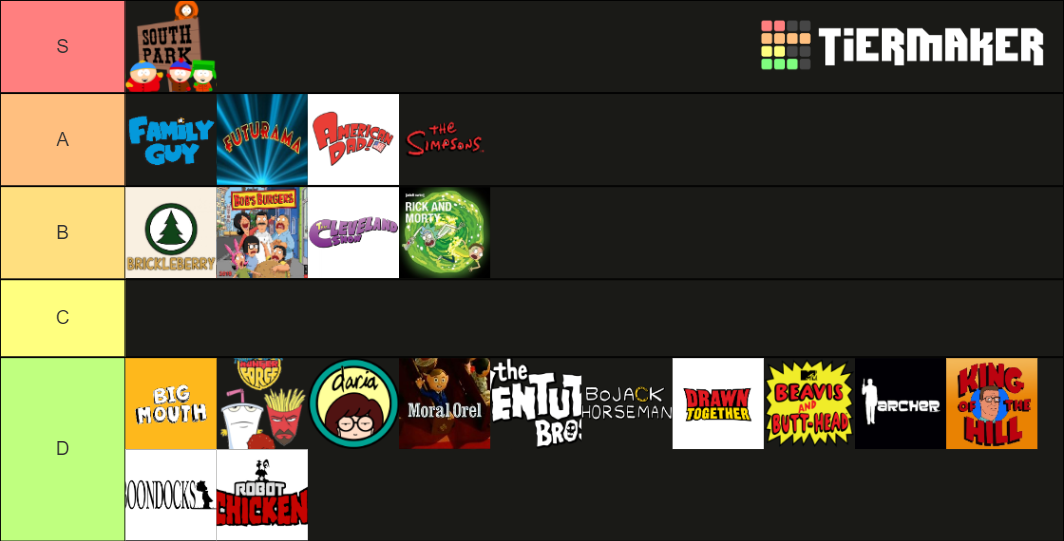 Adult Animated Cartoons Tier List (Community Rankings) - TierMaker