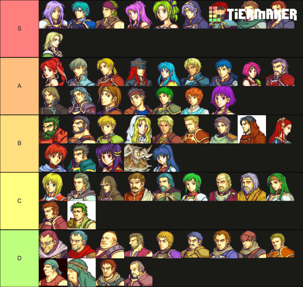 ALL Characters in Fire Emblem The Sacred Stones Tier List