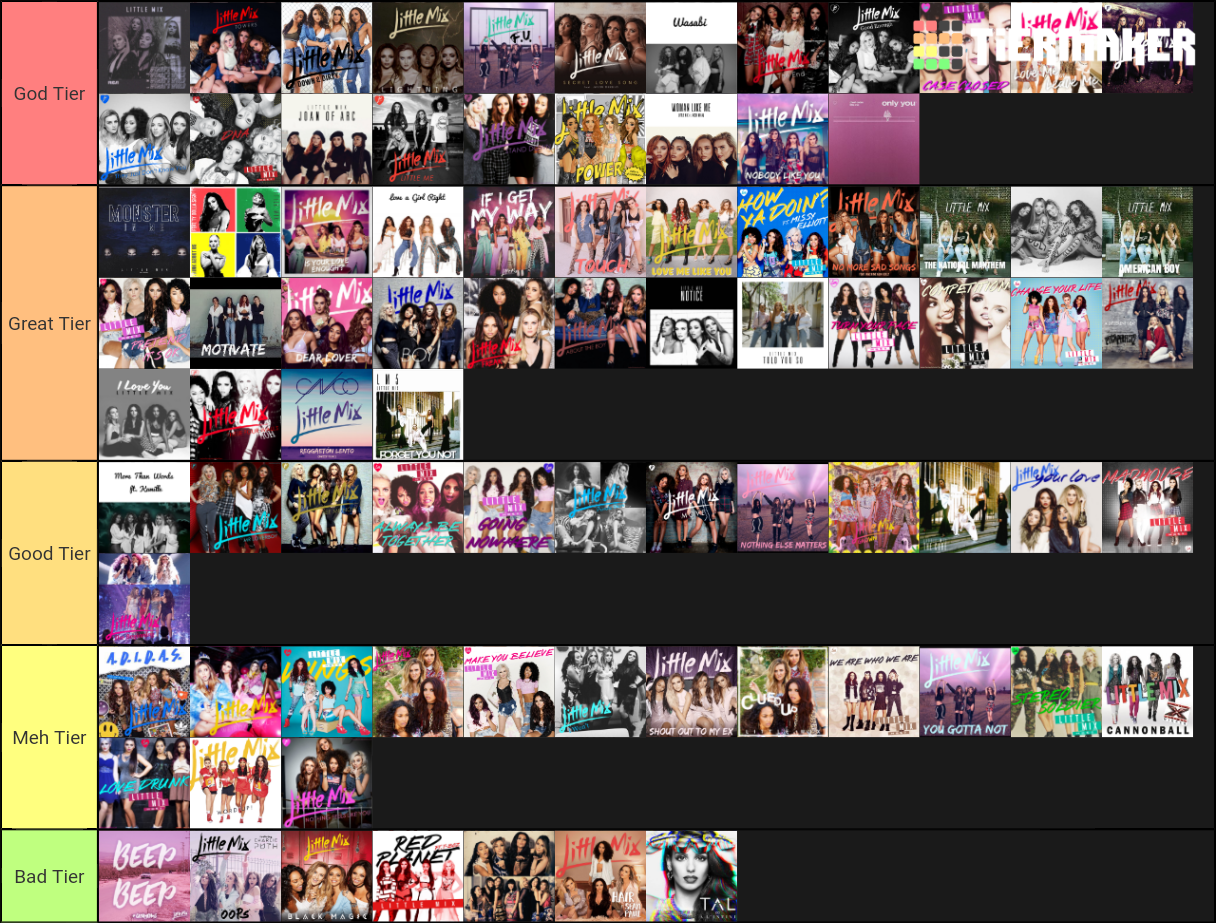 All Little Mix Songs Tier List Rankings) TierMaker