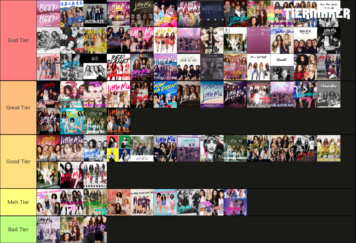 All Little Mix Songs Tier List Rankings) TierMaker