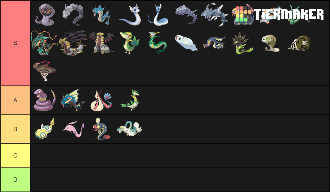 All Snake Pokemon Tier List (Community Rankings) - TierMaker