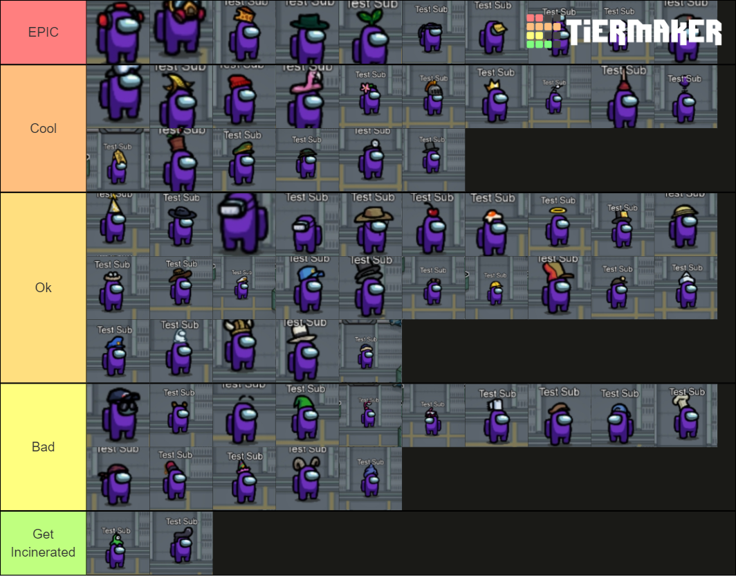 Among Us Hats Tier List Community Rankings Tiermaker
