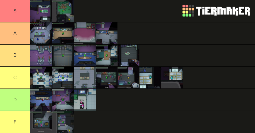 Among Us rooms (Polus) Tier List Rankings) TierMaker