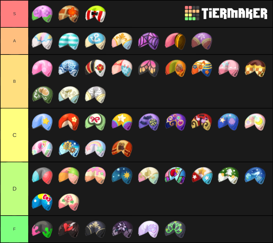 Animal Crossing Pocket Camp Fortune Cookies Tier List Rankings) TierMaker