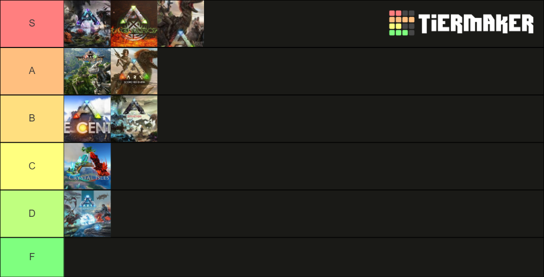 Ark Survival Evolved Maps (Updated for 2020) Tier List Rankings) TierMaker