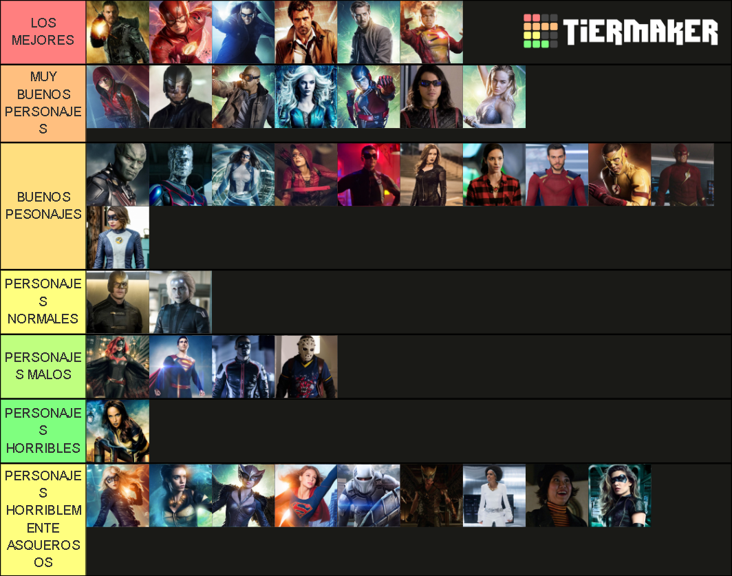 Arrowverse Superheroes Tier List Community Rankings Tiermaker 1468