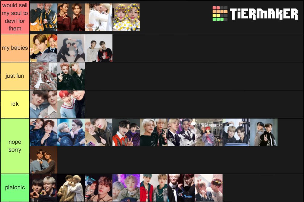 ateez ships Tier List Rankings) TierMaker