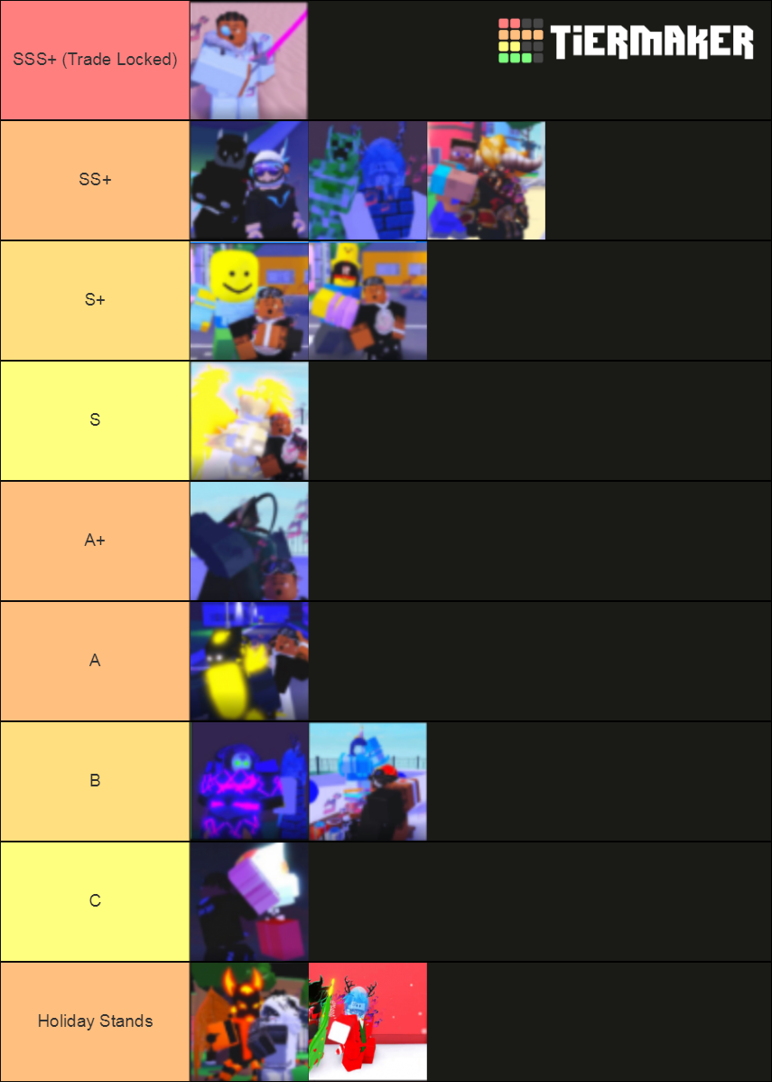 AUT UNOBTAINABLE TIER LIST Tier List Rankings) TierMaker