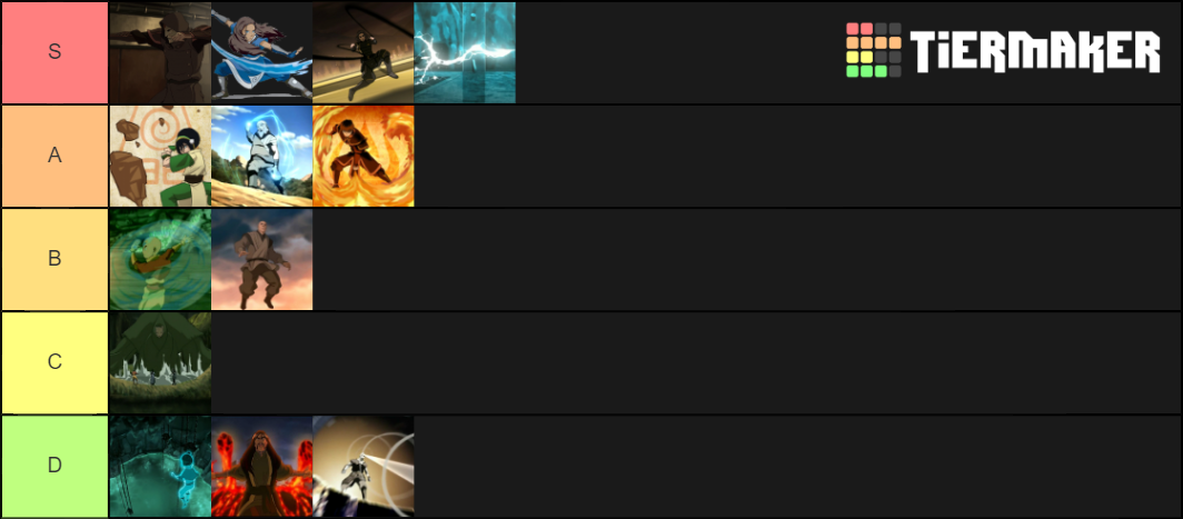 avatar-bending-tier-list-community-rankings-tiermaker
