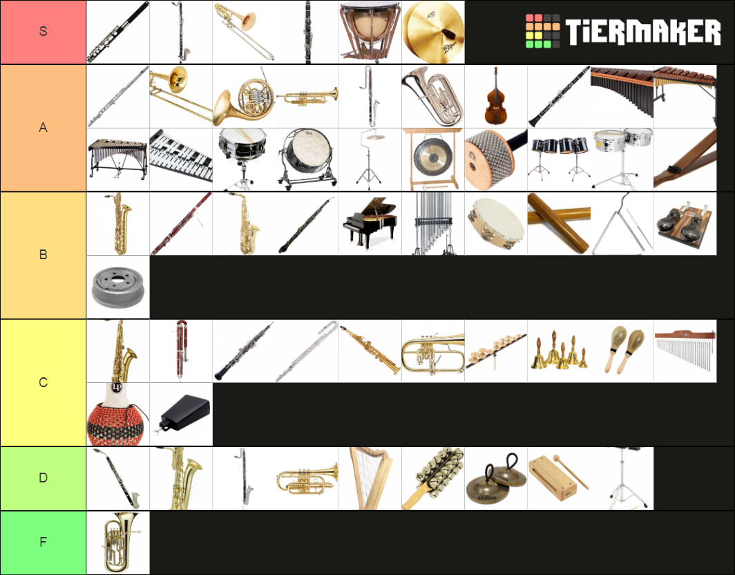 band-instruments-tier-list-community-rankings-tiermaker