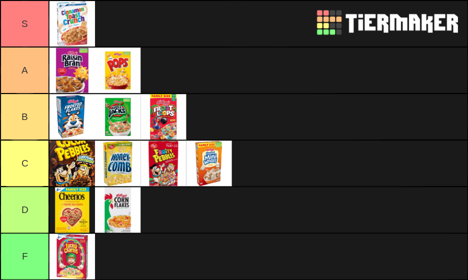 Best Cereals Tier List Rankings) TierMaker