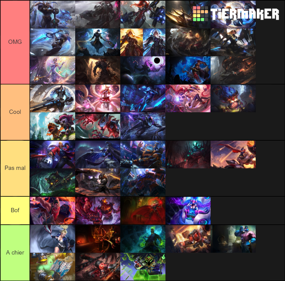 Best Legendary/Ultimate Skins Tier List (Community Rankings) - TierMaker