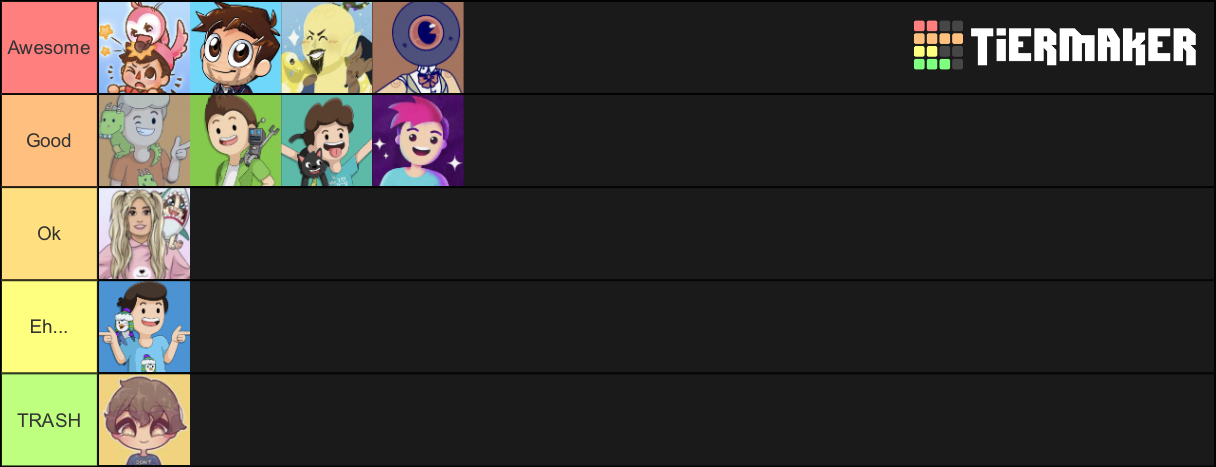 Best Roblox you tubers! Tier List (Community Rankings) - TierMaker