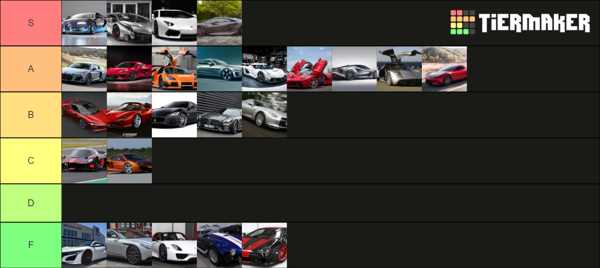 Best Sports Cars Tier List (Community Rankings) - TierMaker