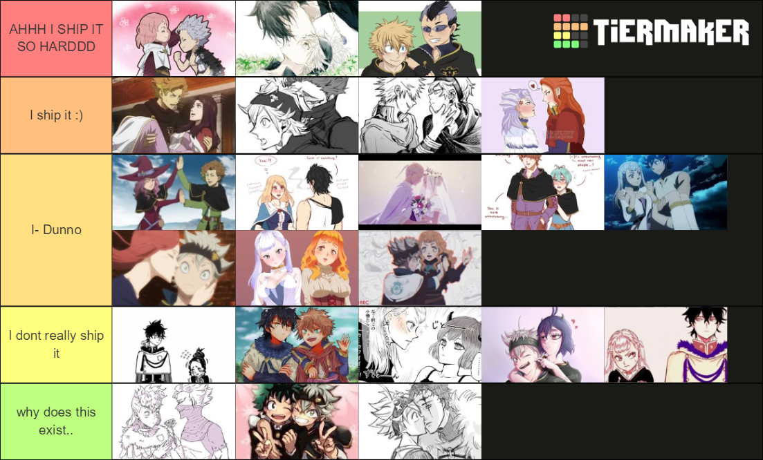 Black Clover Anime Ships Tier List Rankings) TierMaker