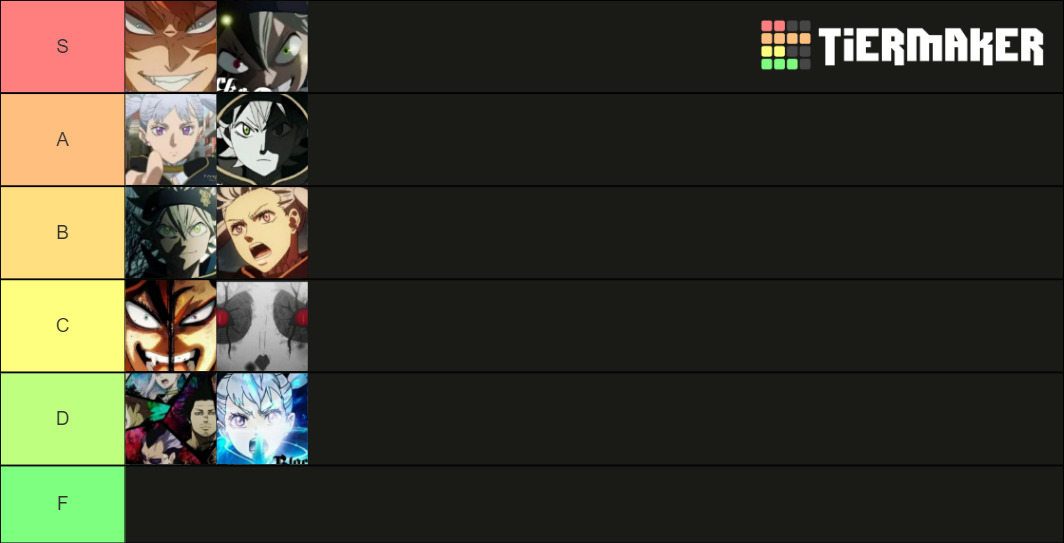 Black Clover Opening Ranking Tier List Rankings) TierMaker