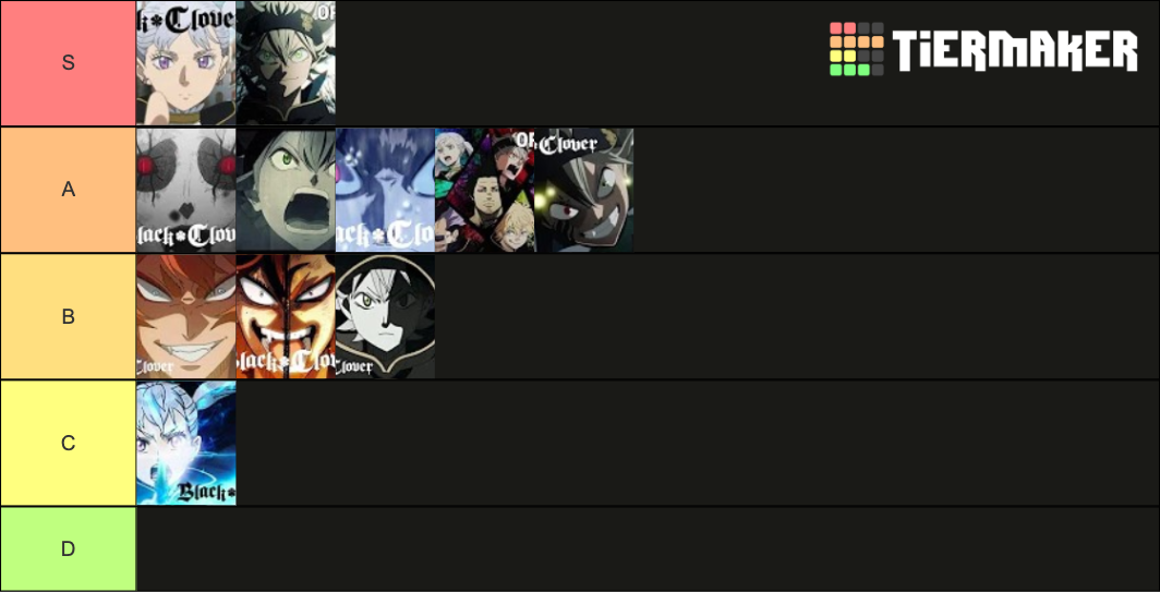 Black Clover Openings (111) Tier List Rankings) TierMaker