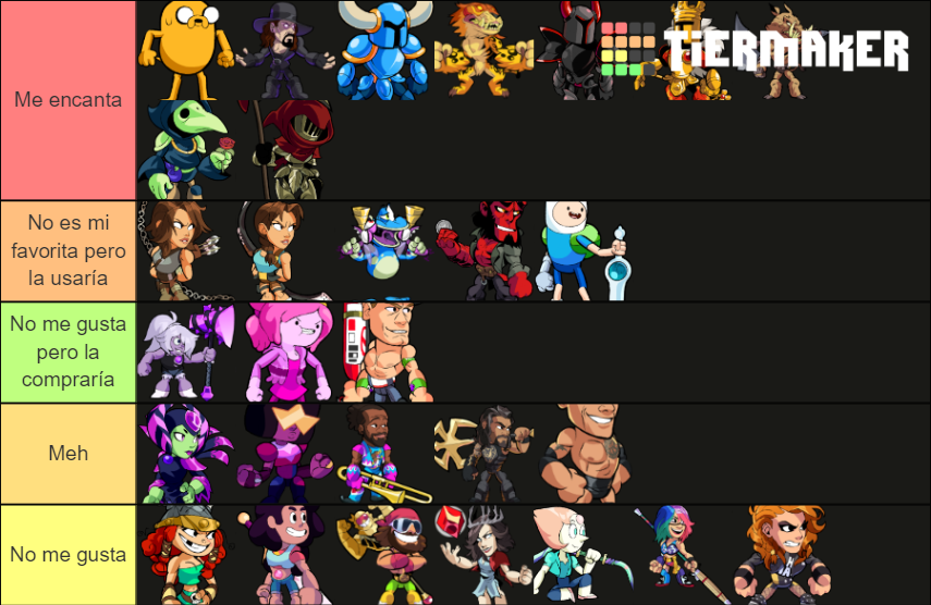 Brawlhalla Crossover Skins Tier List Rankings) TierMaker