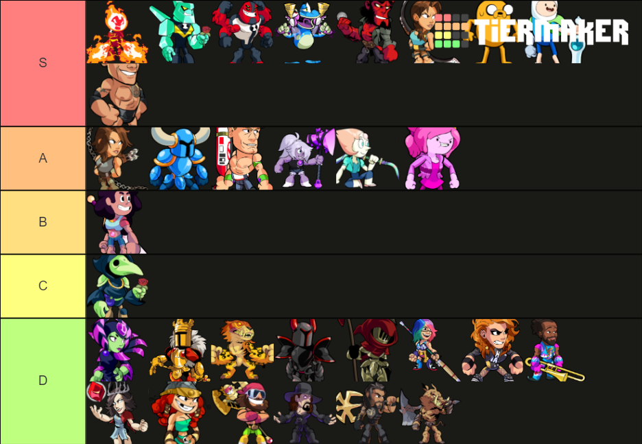 Brawlhalla Crossovers Tier List Rankings) TierMaker