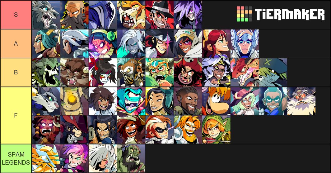 Brawlhalla Legends Tier List Rankings) TierMaker