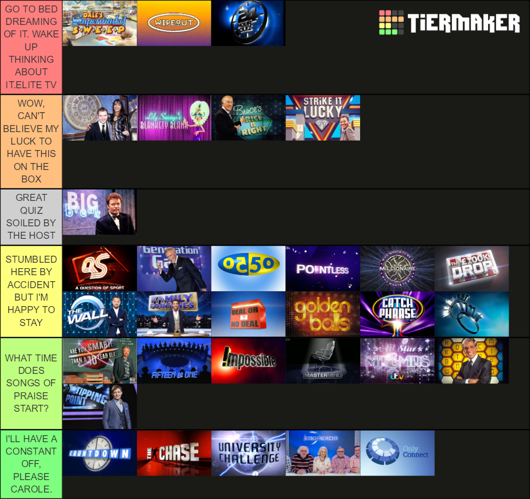 british-quiz-shows-tier-list-community-rankings-tiermaker