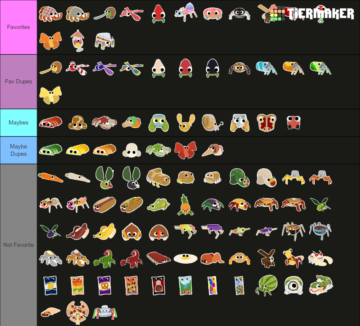 bugsnax-bugs-tier-list-community-rankings-tiermaker