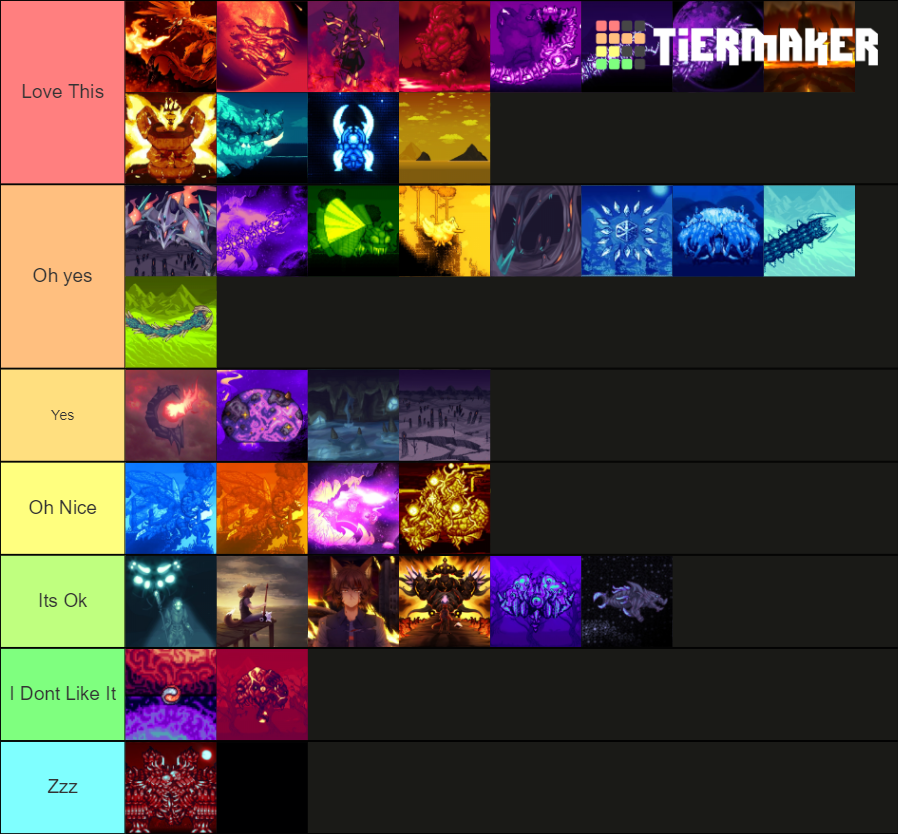 Calamity Boss Themes (as Of June 2019) Tier List (community Rankings 