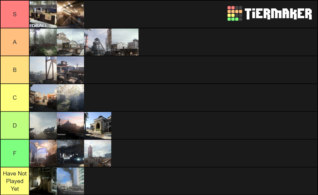 Call of Duty Modern Warfare Maps Tier List Rankings) TierMaker